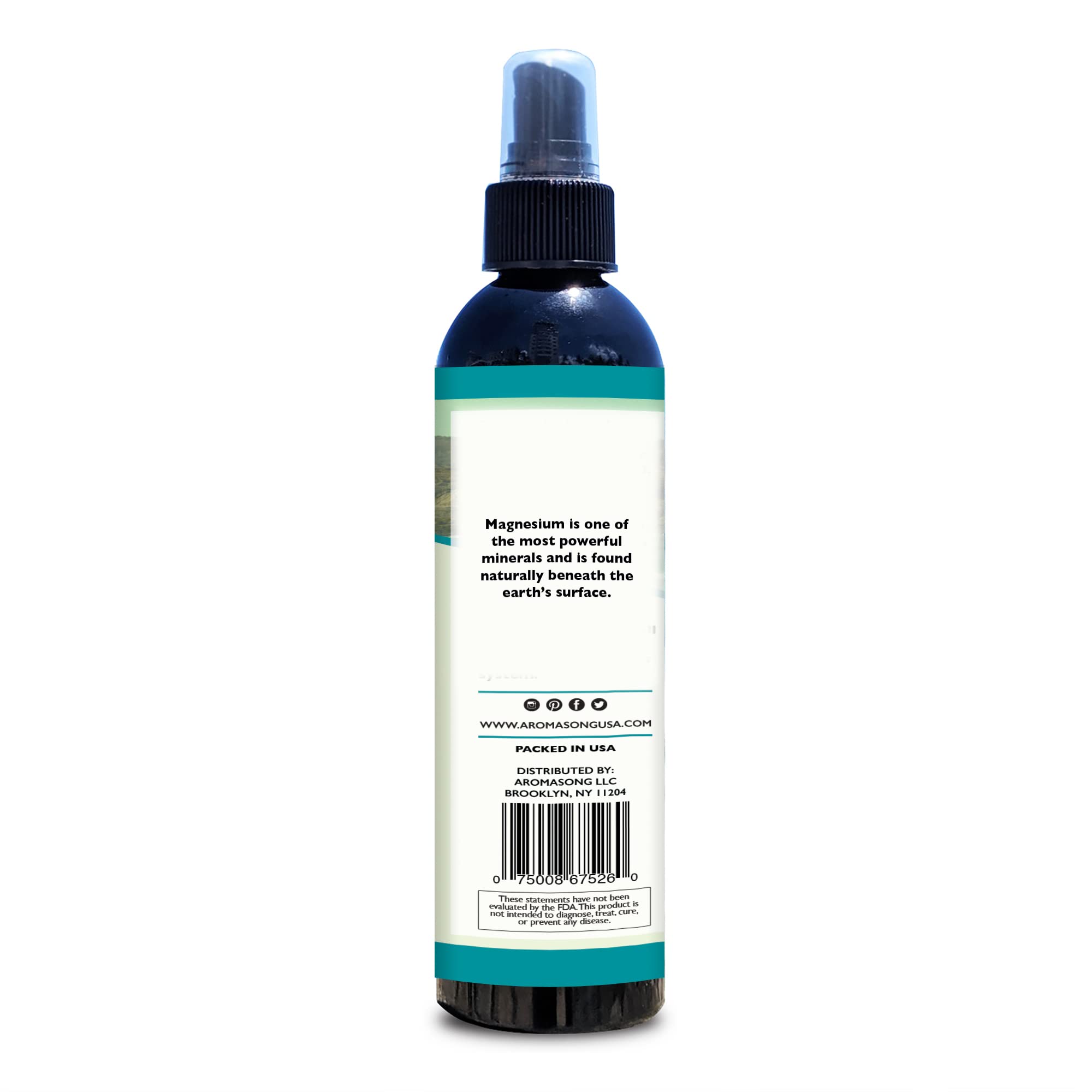 Aromasong Magnesium Spray for Feet 227g with ingredients list