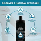 Aromasong Magnesium Spray for Feet back view showing ingredients