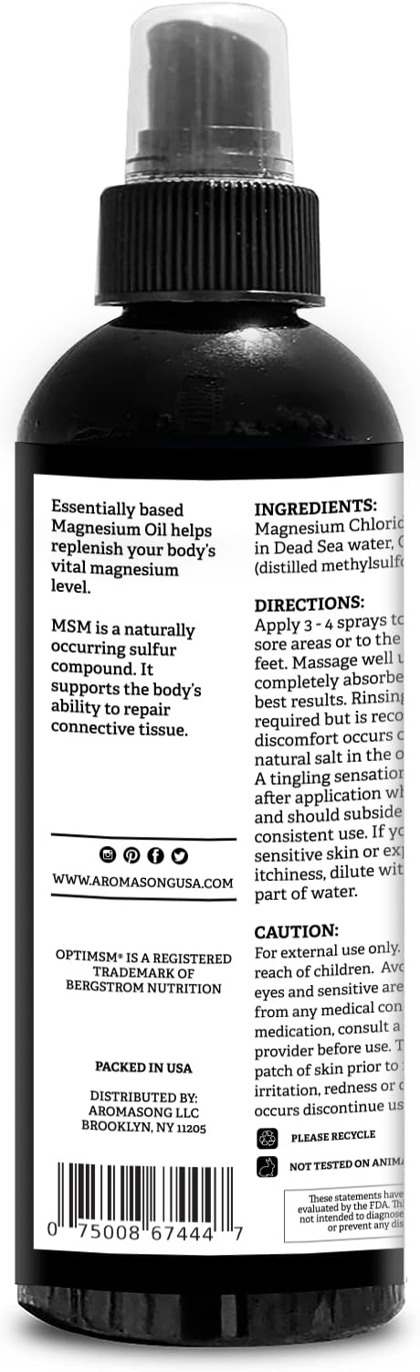 Aromasong Magnesium Spray ingredients list