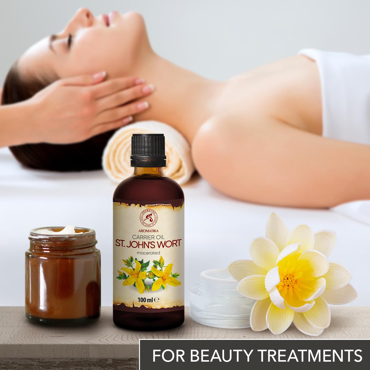 AROMATIKA St. John's Wort Oil in lifestyle setting