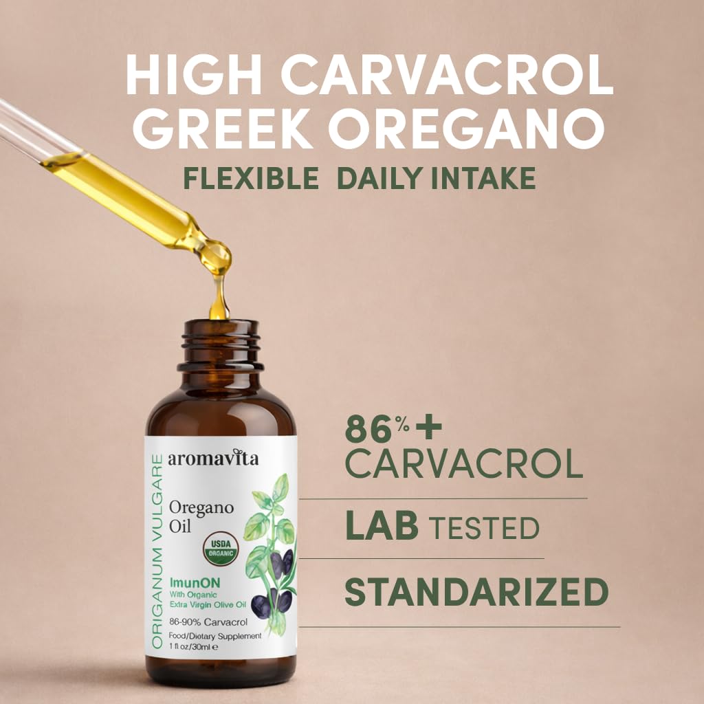 AROMAVITA Liquid Oregano Oil 100g bottle with label