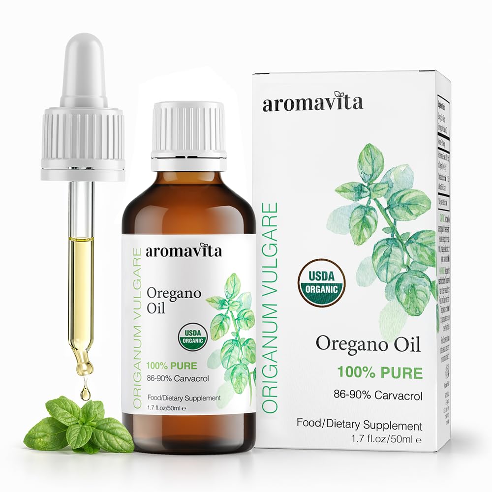 AROMAVITA Oregano Oil 100% USDA Organic 141g front view