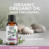 AROMAVITA Oregano Oil Liquid Supplement 30g bottle side view