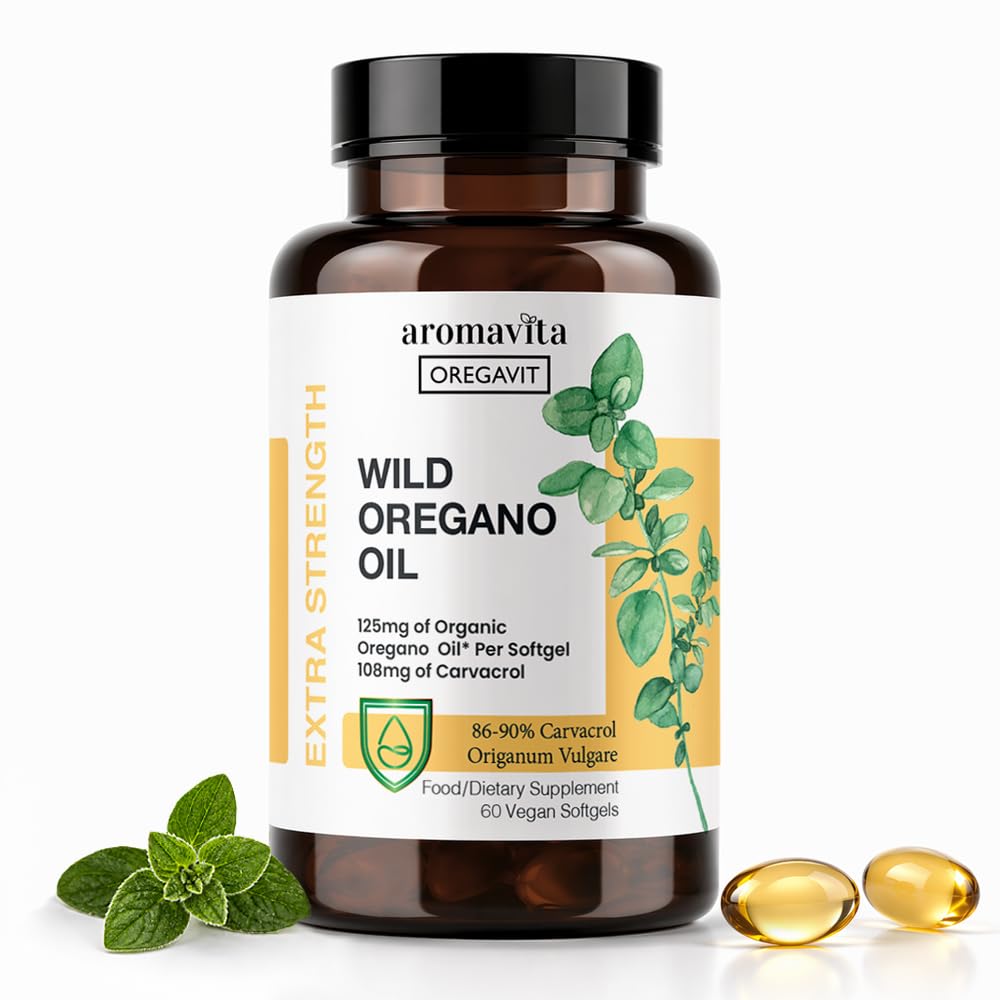 AROMAVITA Oregano Oil Softgels 60g front view