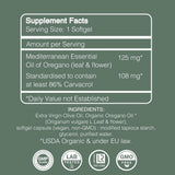 AROMAVITA Oregano Oil Softgels with measuring spoon for dosage