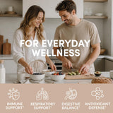 AROMAVITA Organic Oregano Oil & Black Seed Oil Softgels with ingredients