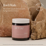 Arrae Calm Capsules 60 count bottle side view