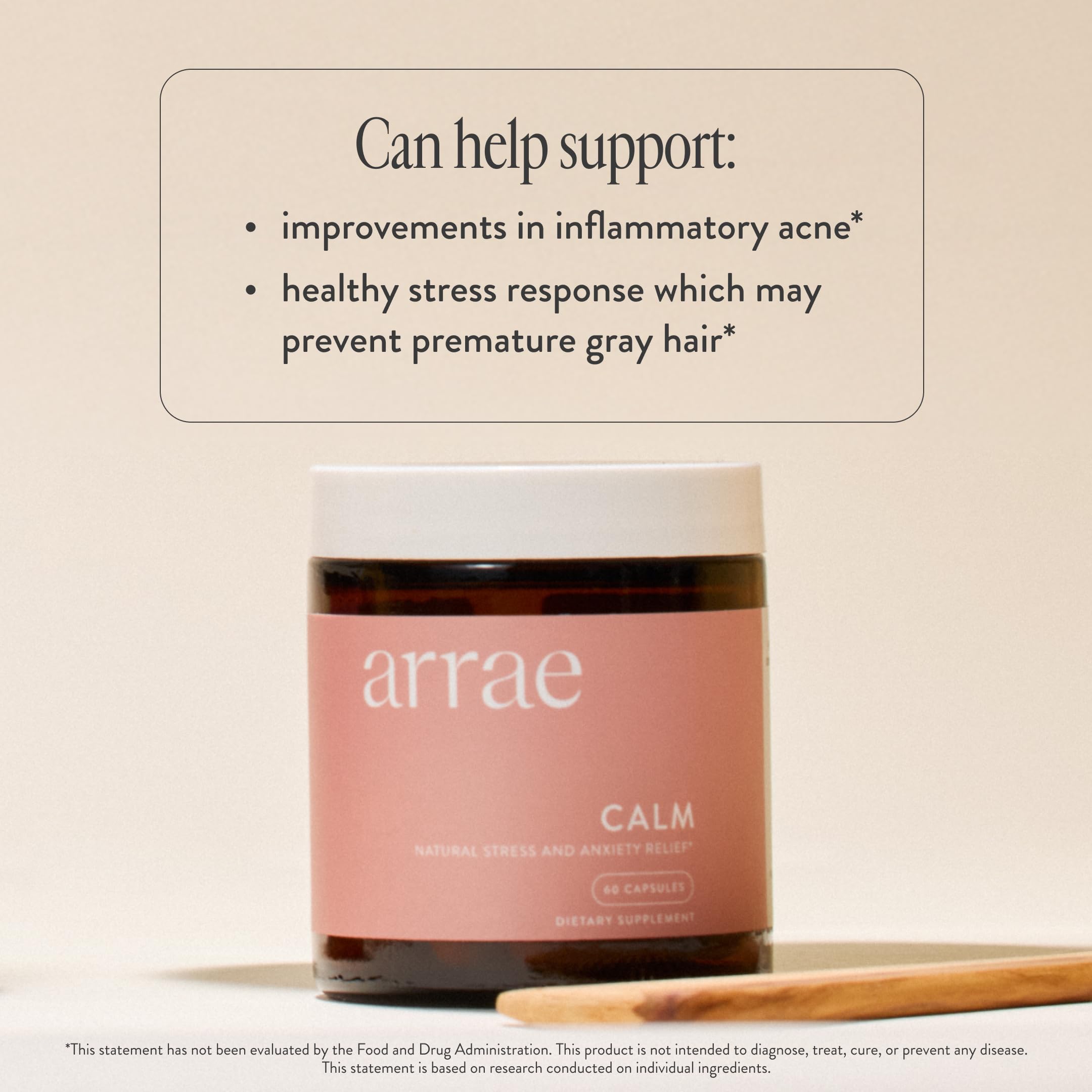 Arrae Calm Capsules 60 count with ingredients list