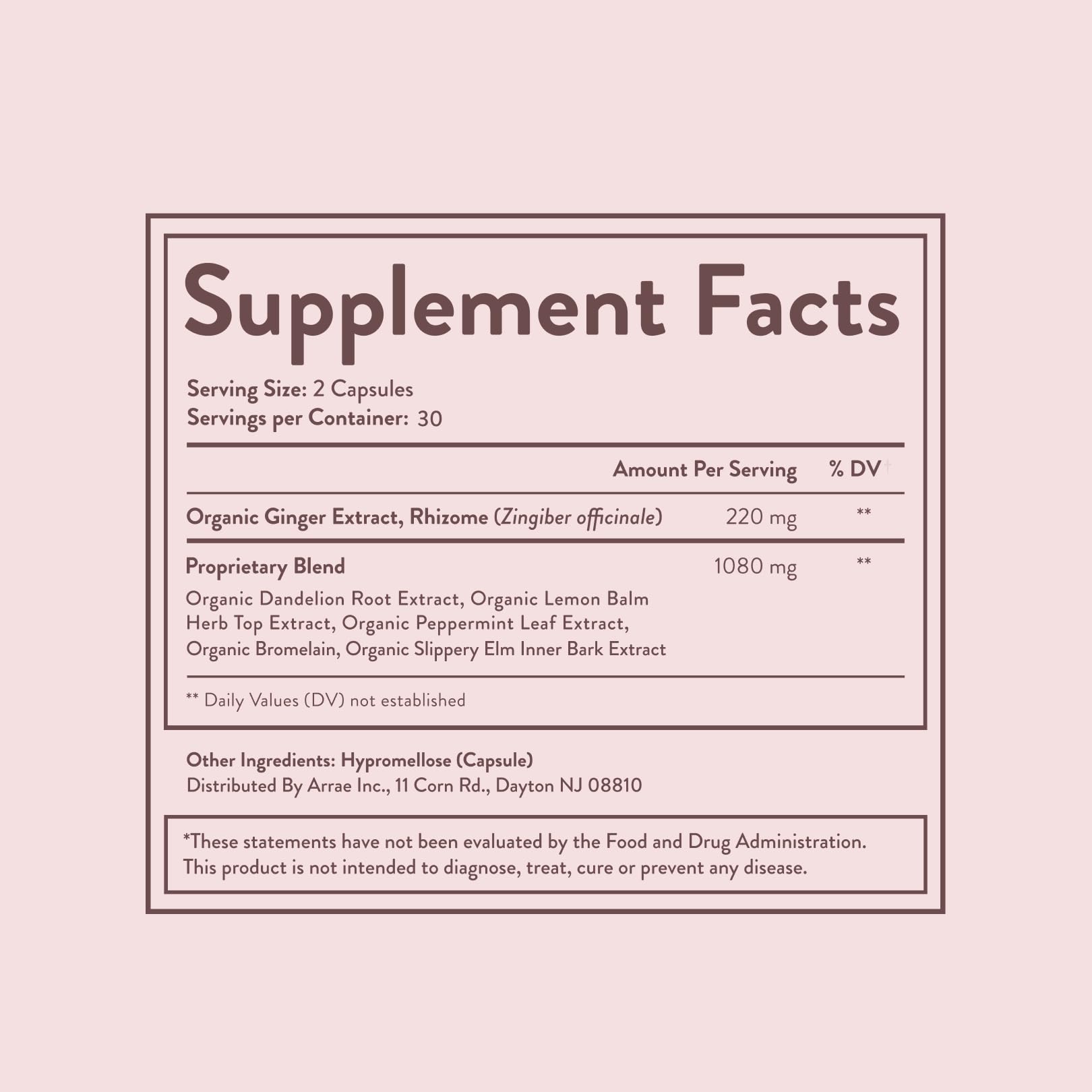 Arrae daily Enzymes Supplement on a kitchen counter