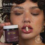 Arrae Tribiotic Prebiotic Supplement 127g capsule close-up