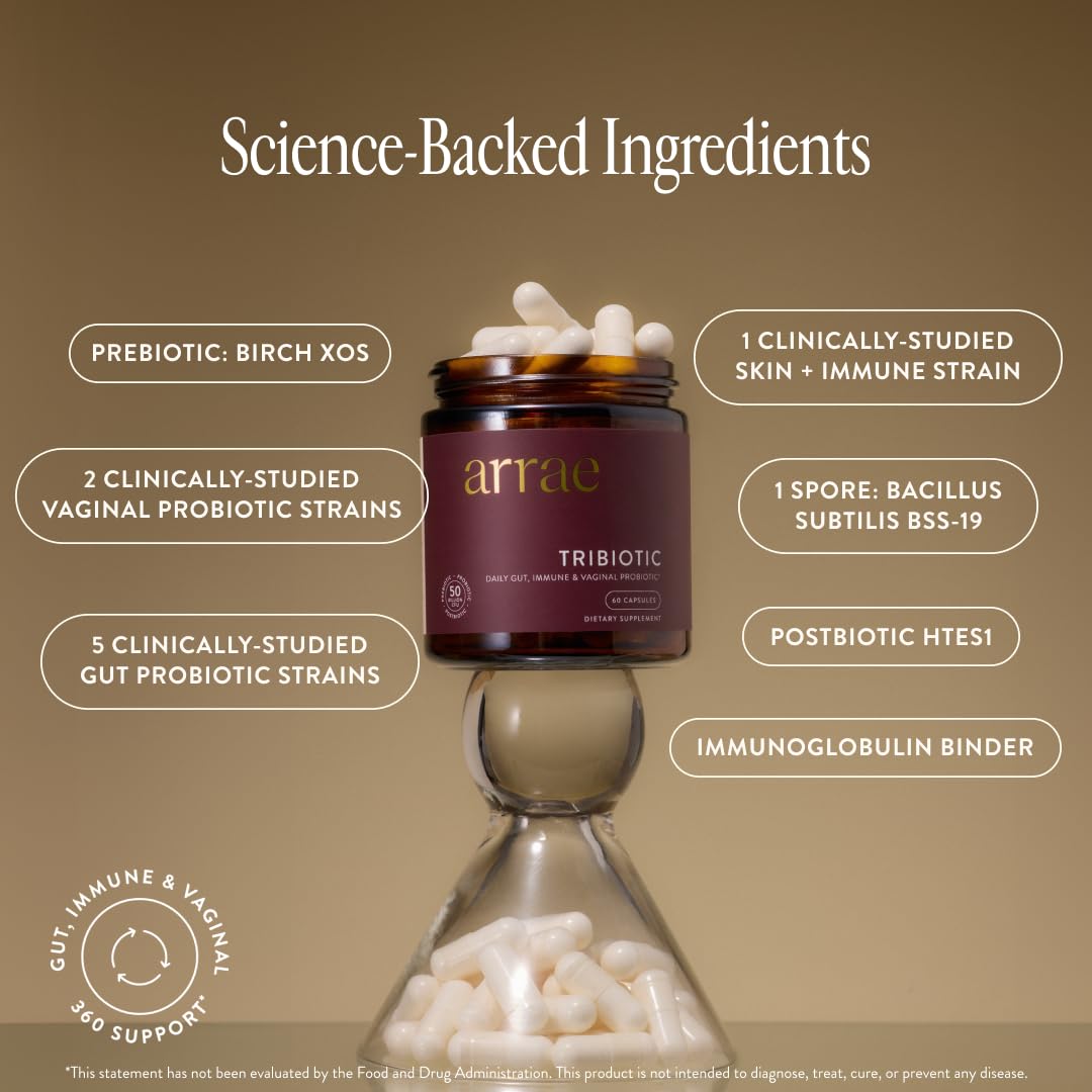 Arrae Tribiotic Prebiotic Supplement 127g ingredients list