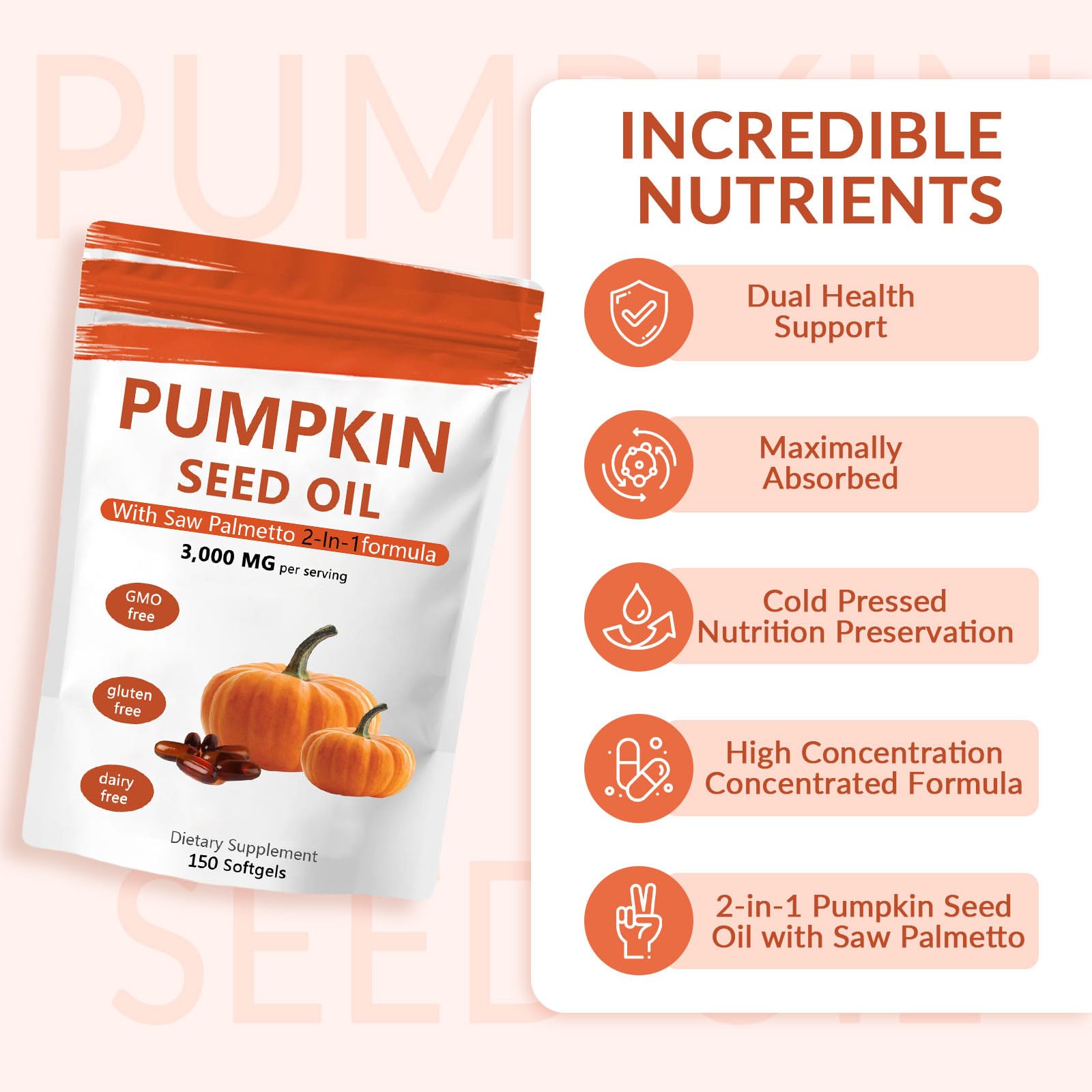ARSYCHLL Pumpkin Seed Oil Capsules lifestyle scene on a kitchen counter