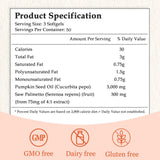 ARSYCHLL Pumpkin Seed Oil Capsules side view showing capsule size