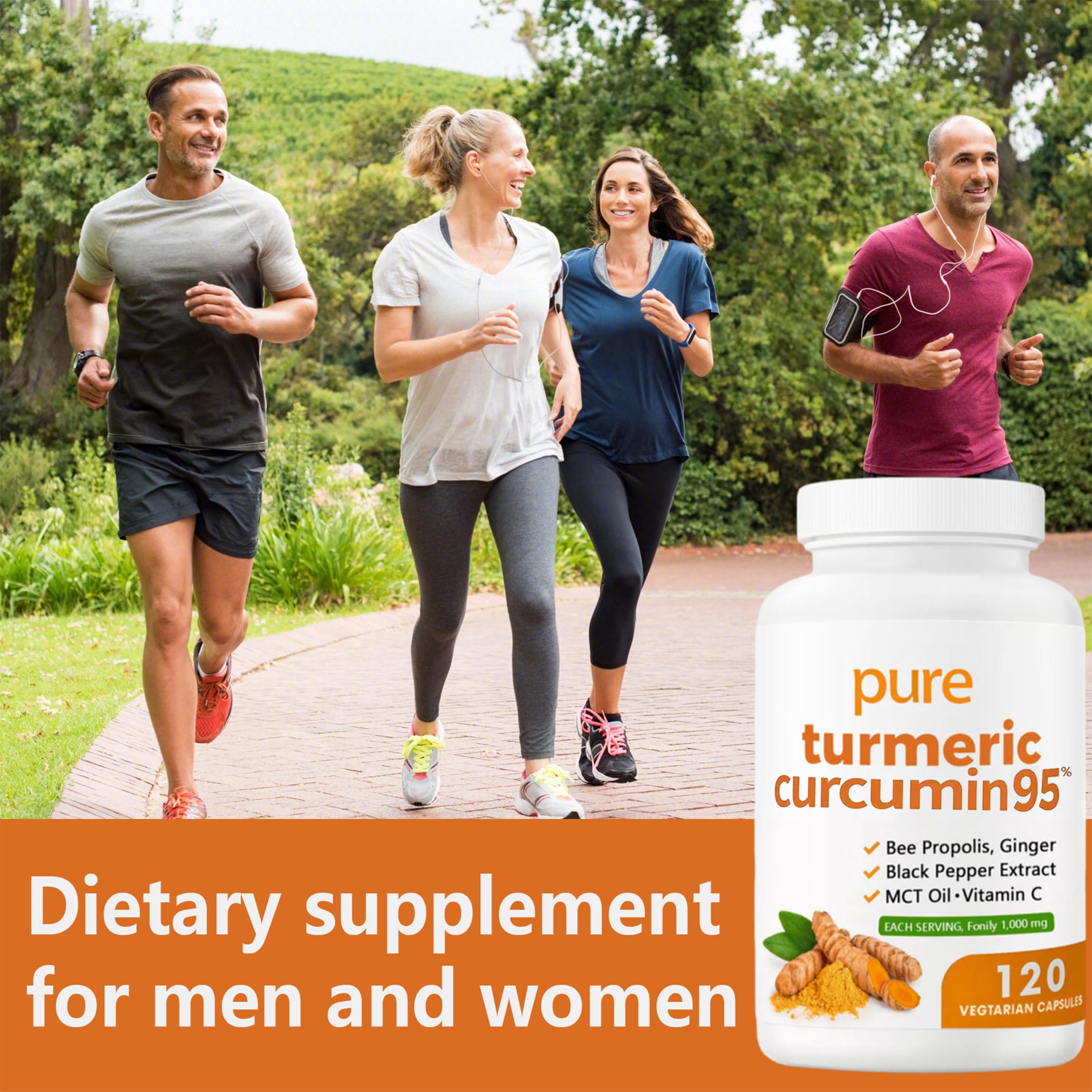 ARSYCHLL Turmeric Curcumin Supplement 1000mg capsules in hand