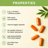 ARSYCHLL Turmeric Curcumin Supplement 1000mg capsules on a table