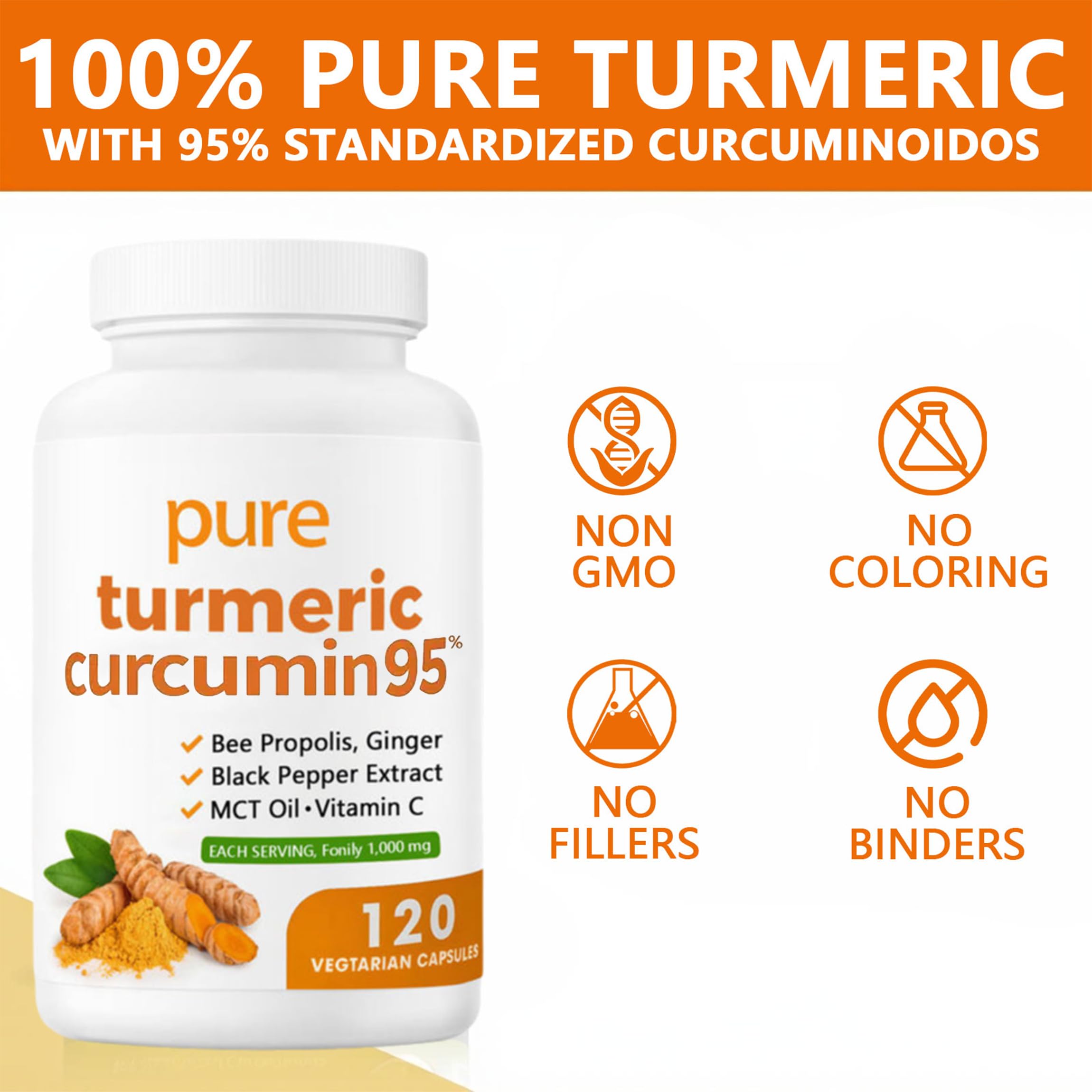 ARSYCHLL Turmeric Curcumin Supplement 1000mg ingredients list