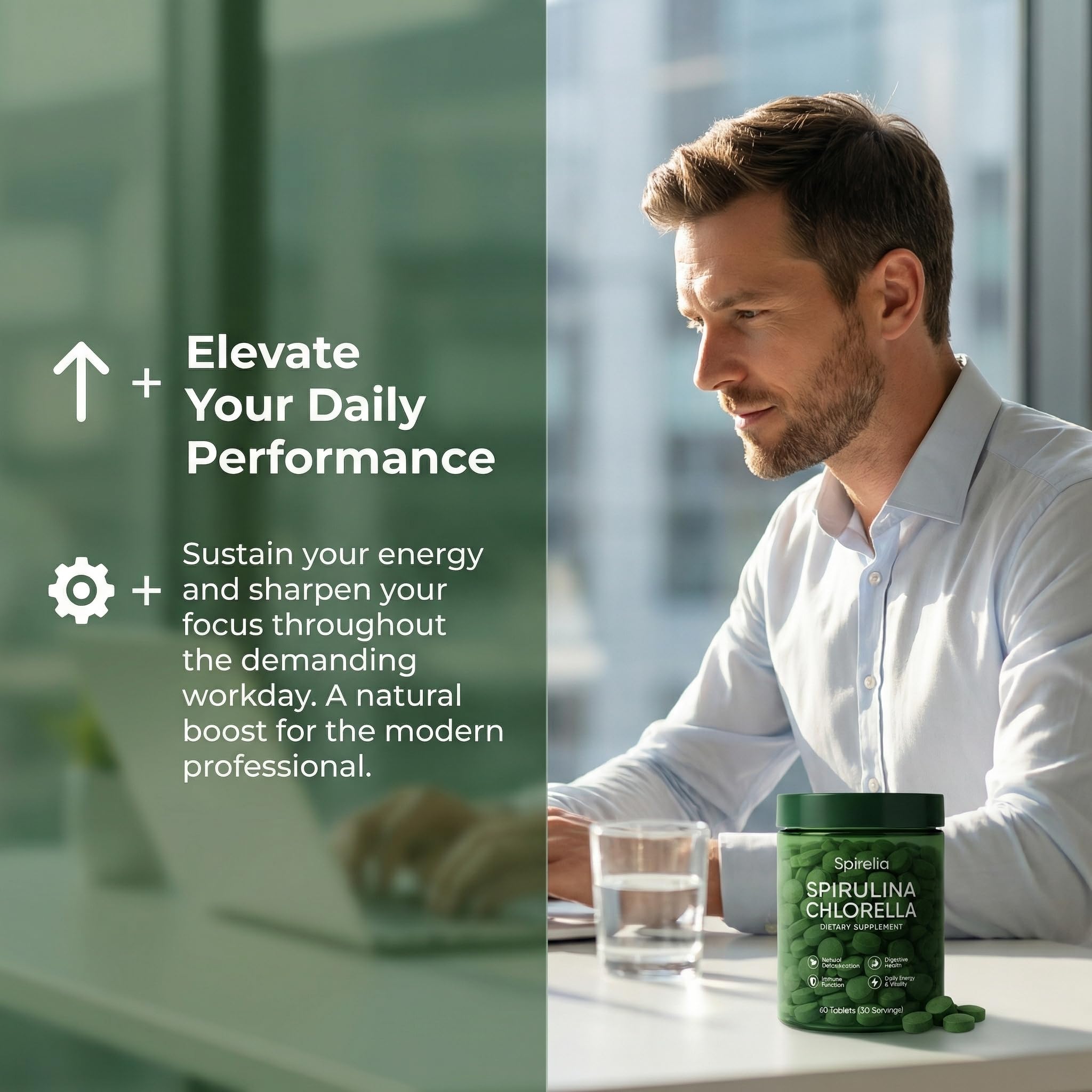Art anime Chlorella & Spirulina Tablets in a daily supplement routine
