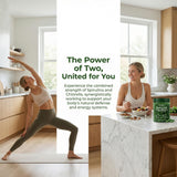 Art anime Chlorella & Spirulina Tablets in hand for easy access