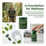 Art anime Chlorella & Spirulina Tablets showing nutritional information
