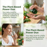 Art anime Chlorella & Spirulina Tablets with a glass of water