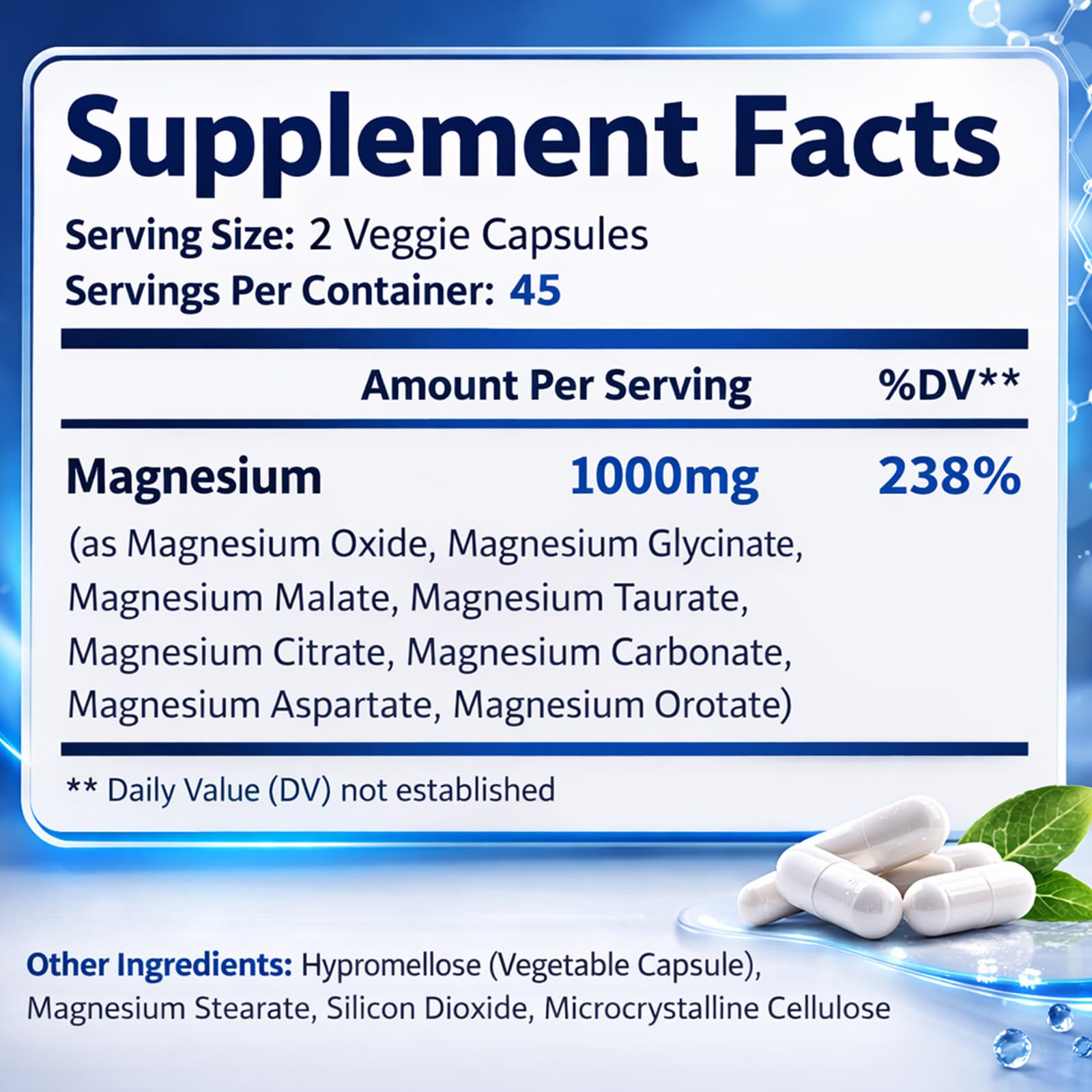 Art anime Magnesium Complex 8-in-1 Capsules side view