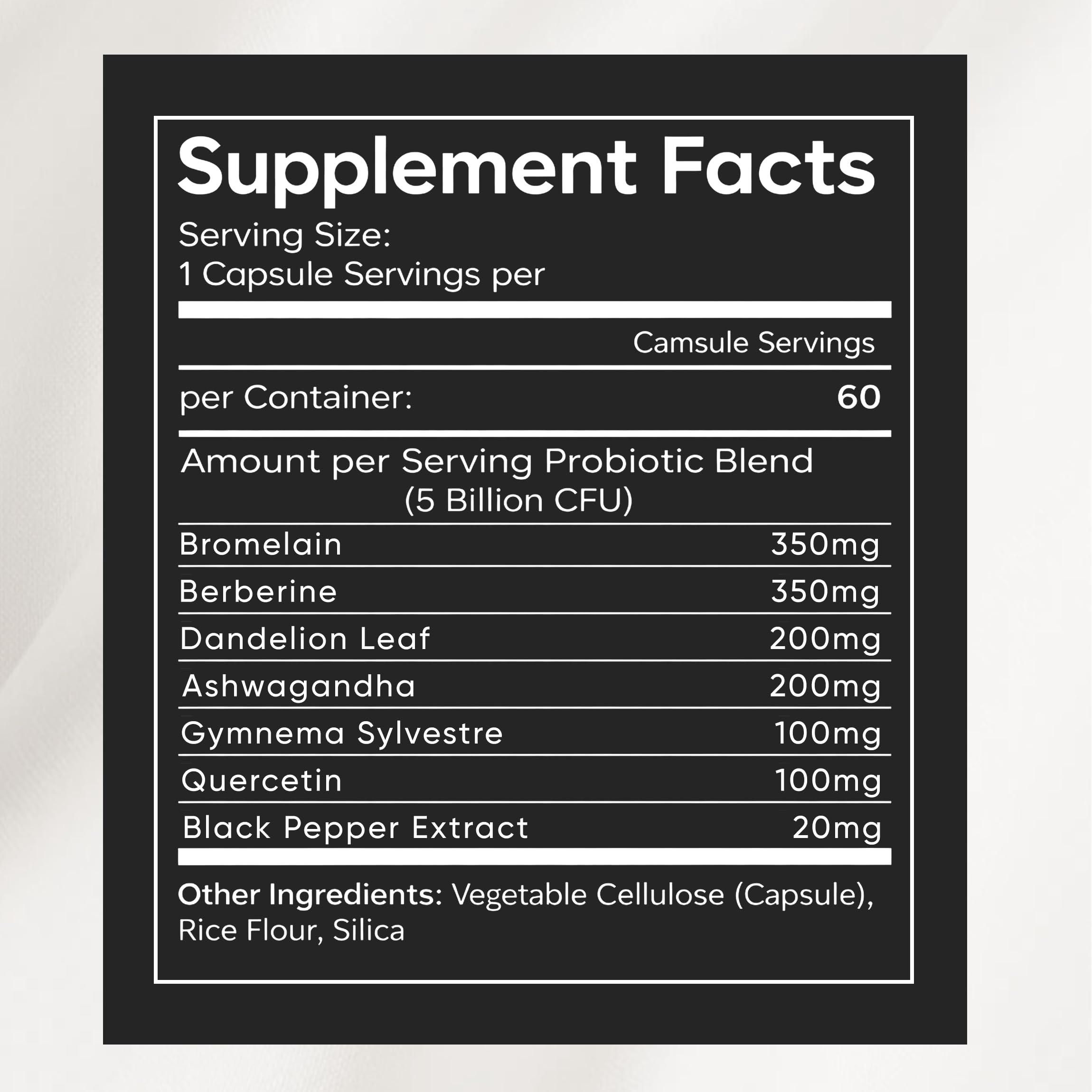Art anime Nuora Biofilm Probiotic 60 Capsules with ingredients list