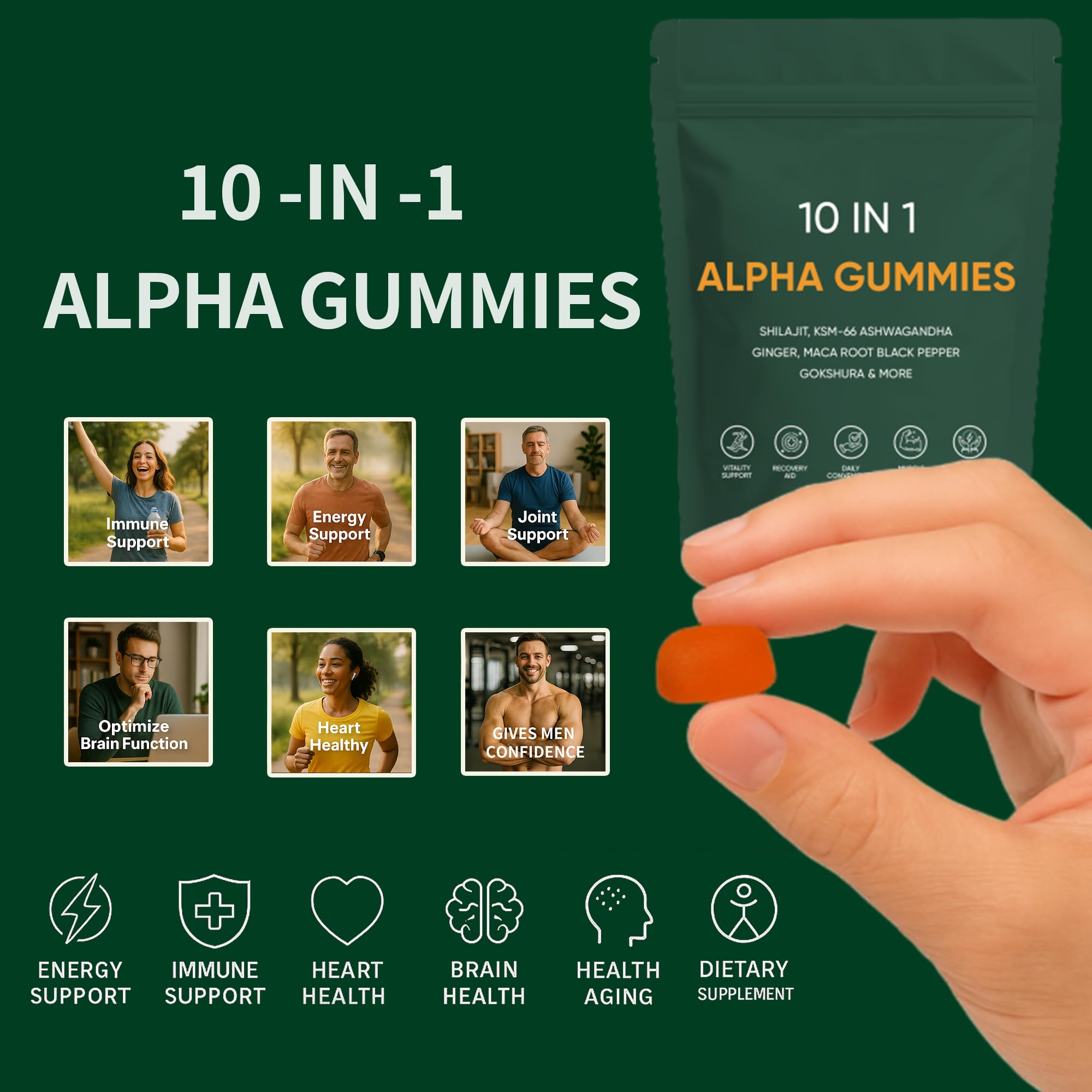 Art anime Shilajit Gummies in a lifestyle setting on a kitchen counter
