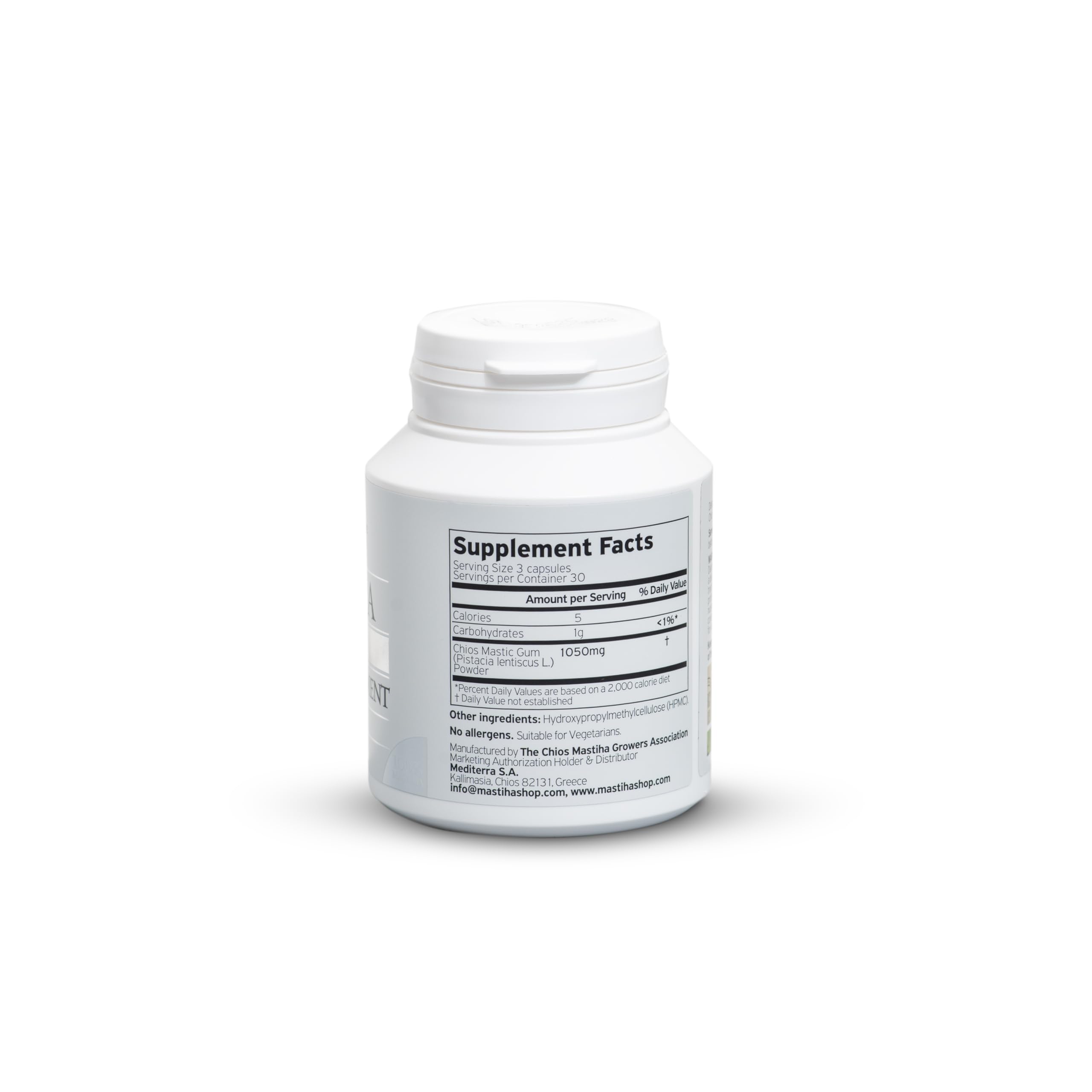 ART OF NATURE MASTIHA Mastiha Capsules lifestyle scene with water