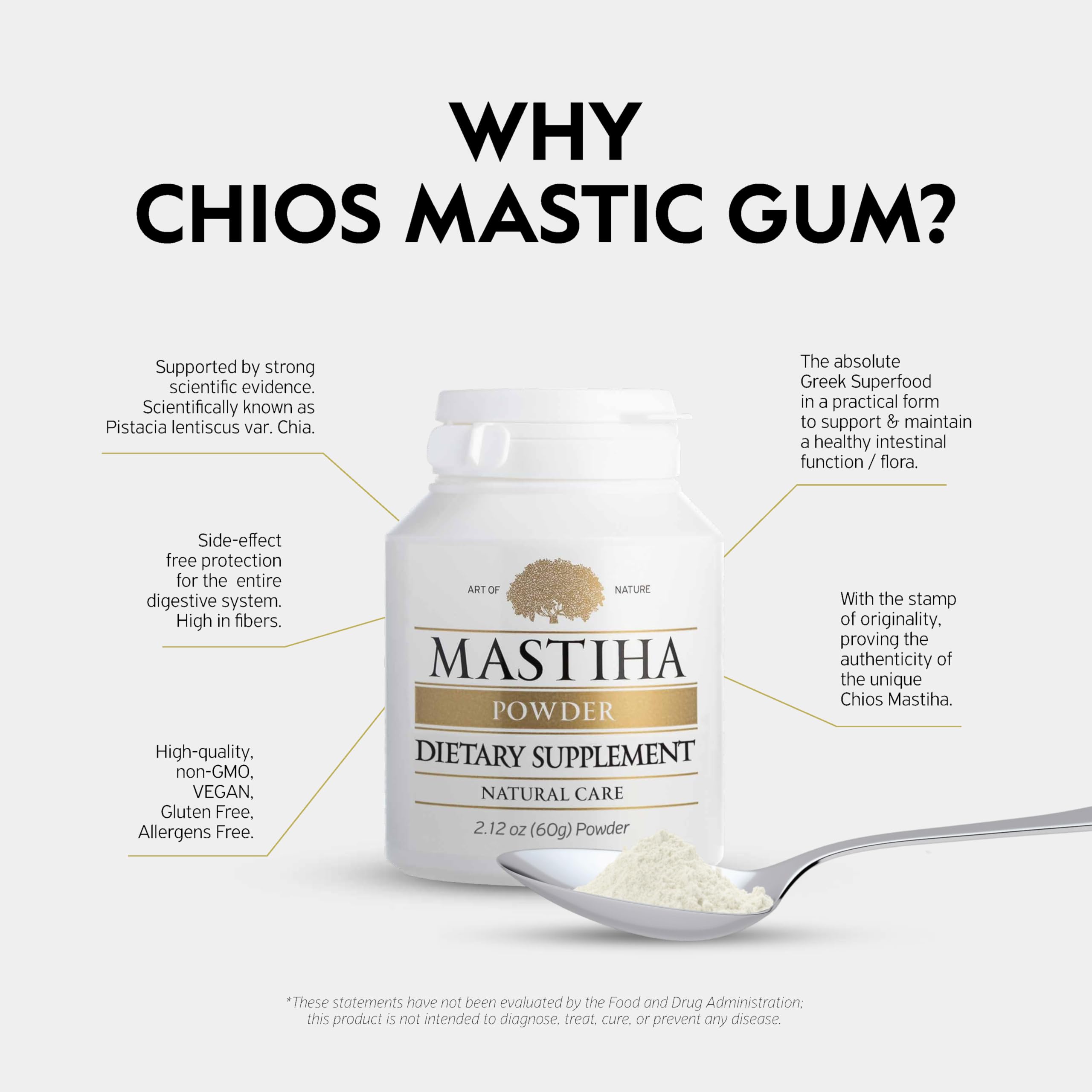 ART OF NATURE MASTIHA Mastiha Powder 50g with scoop