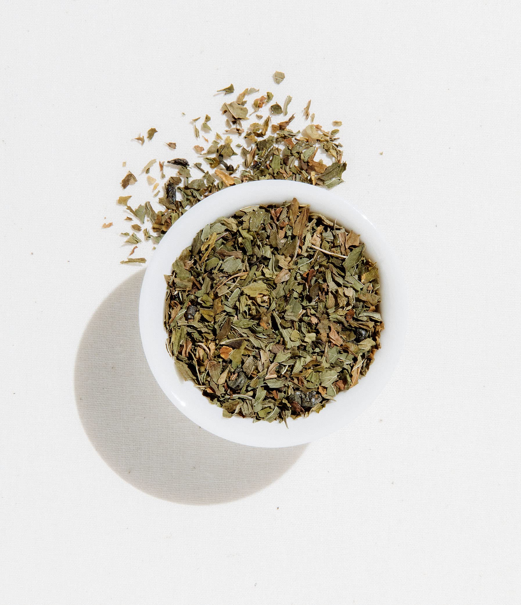 Art of Tea Mint Green Tea Blend brewed cup