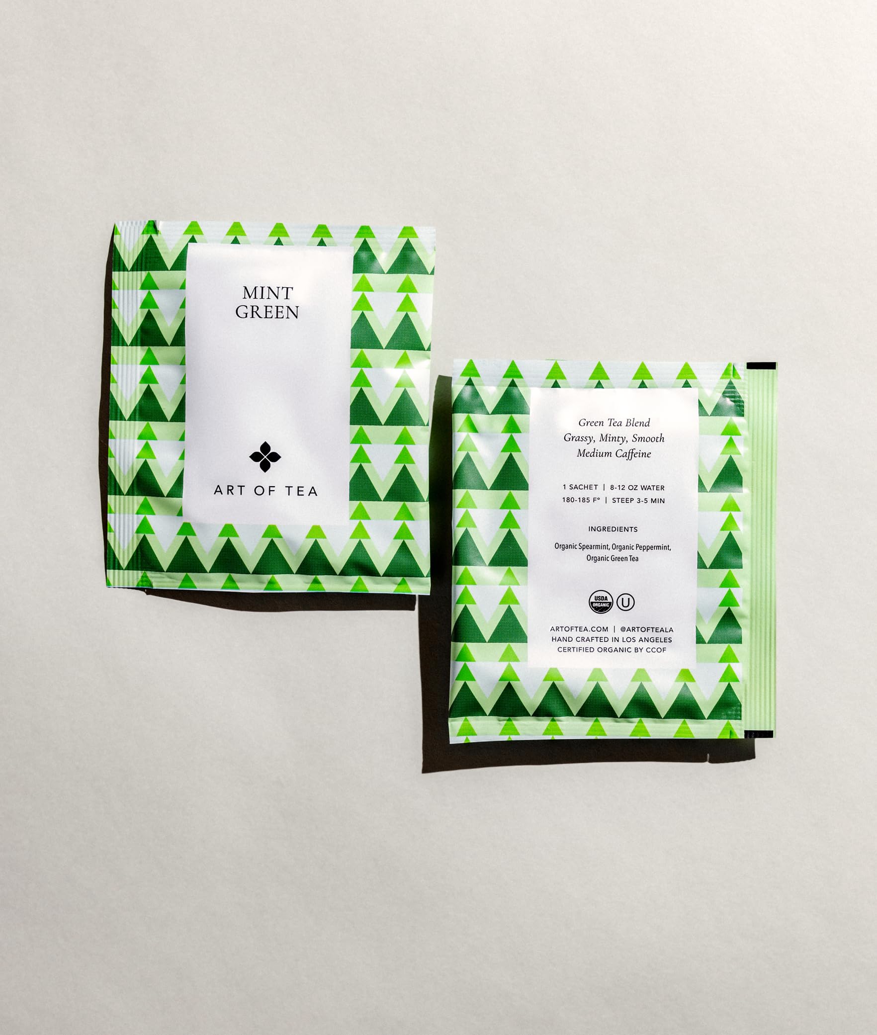 Art of Tea Mint Green Tea Blend pyramid sachets