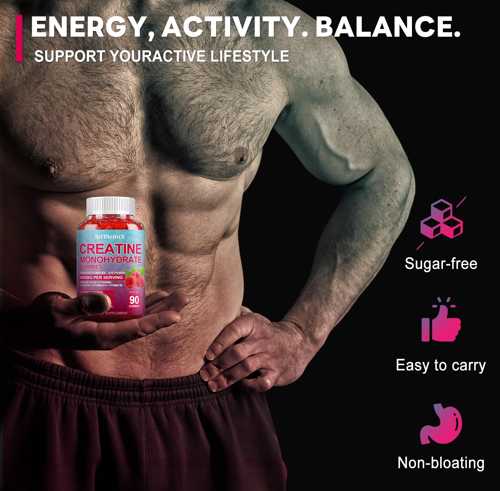 ArtDietistX Creatine Gummies packaging close-up
