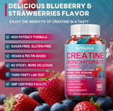 ArtDietistX Creatine Monohydrate Gummies blueberry flavour close-up