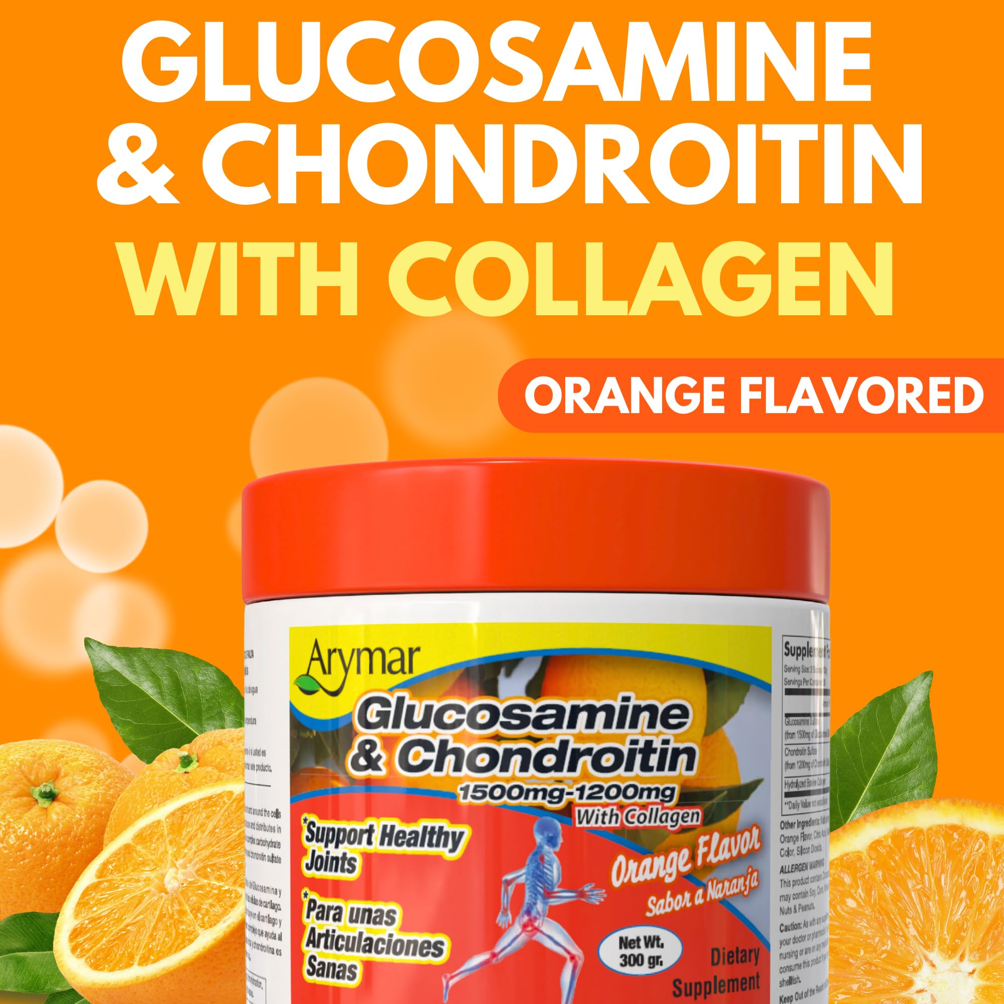 Arymar Chondroitin Supplement 1500mg Glucosamine side view