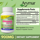 Arymar Diosmin Plus 900 bottle with a measuring spoon for dosage