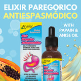 Arymar Elixir Paregorico Antiespasmodico 1oz liquid supplement side view
