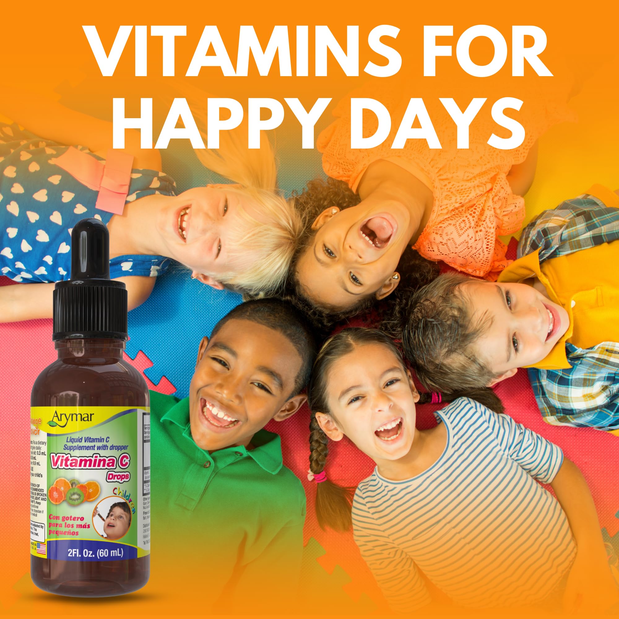 Arymar Vitamin C Liquid Supplement with dosage dropper