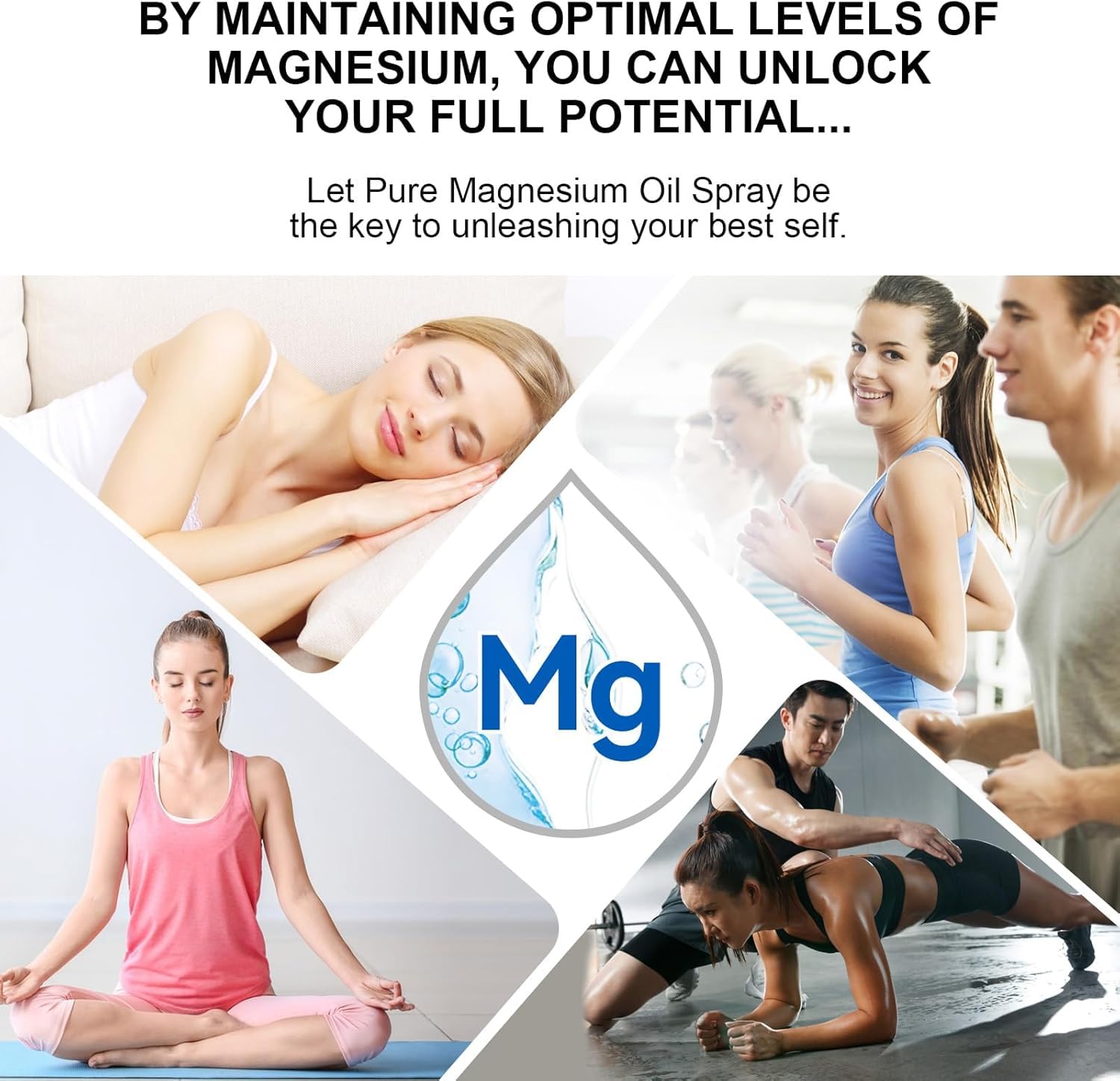 Asahide Magnesium Spray application on skin demonstration