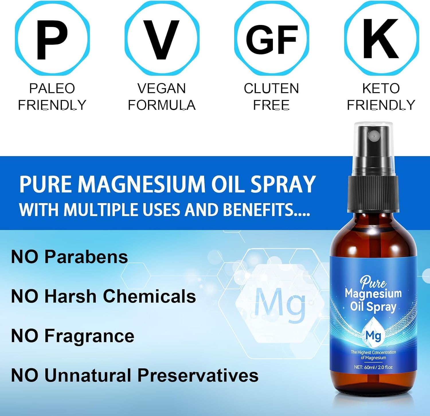 Asahide Magnesium Spray close-up showing label details