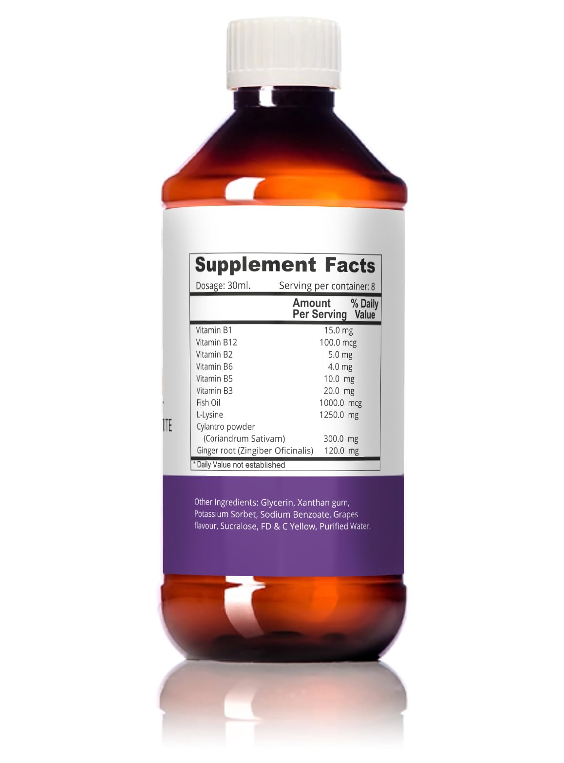 ASB Life Products Apetasin Capsules nutritional information