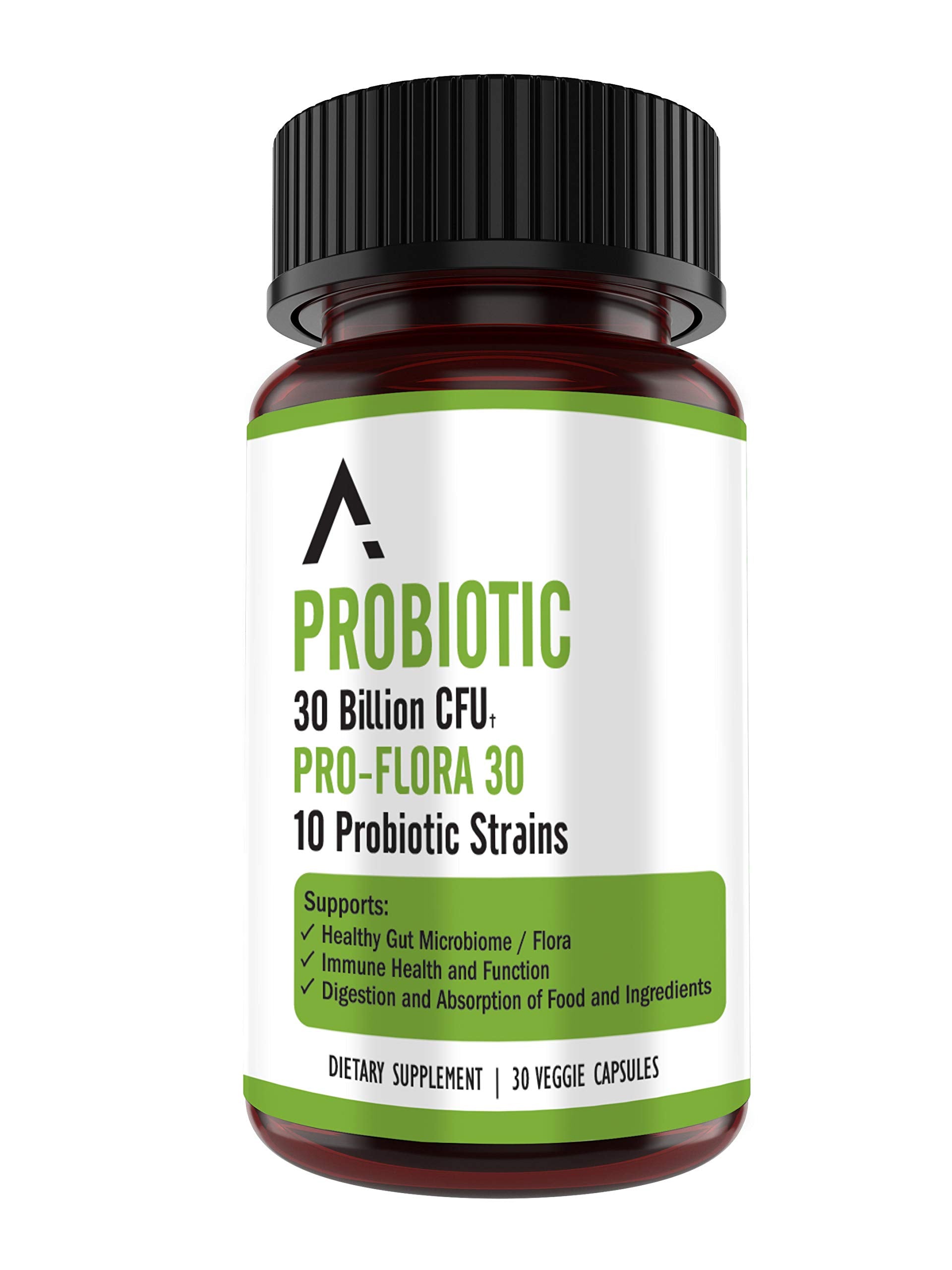 Ascendant Nutrition Pro-Flora 30 Prebiotic Capsules front view