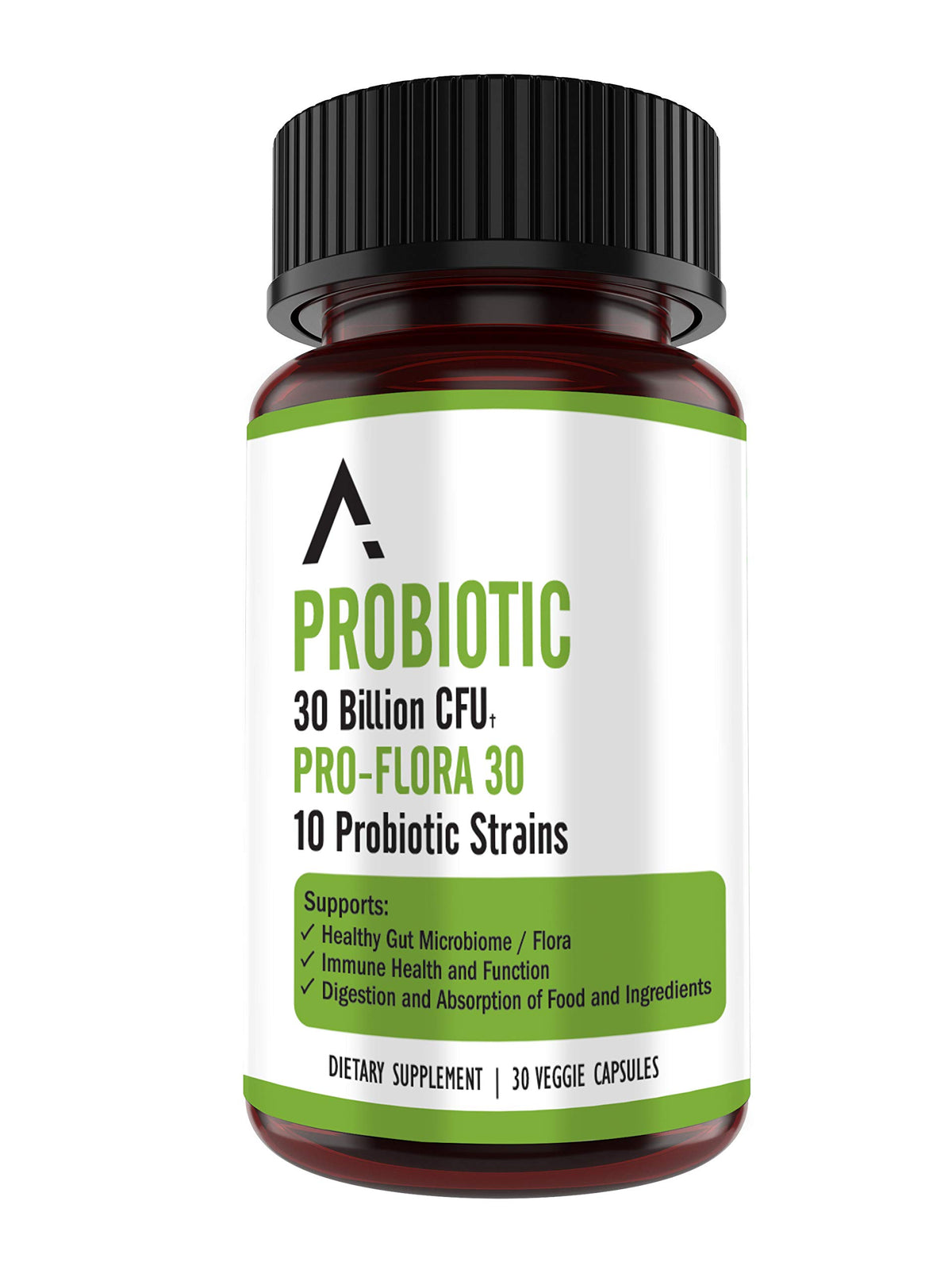 Ascendant Nutrition Pro-Flora 30 Prebiotic Capsules front view