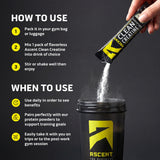 Ascent Clean Creatine Monohydrate 109g with a shaker bottle