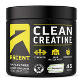 Ascent Clean Creatine Monohydrate 225g front view