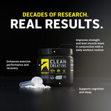 Ascent Clean Creatine Monohydrate 225g side view