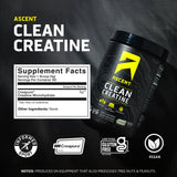 Ascent Clean Creatine Monohydrate 454g scoop