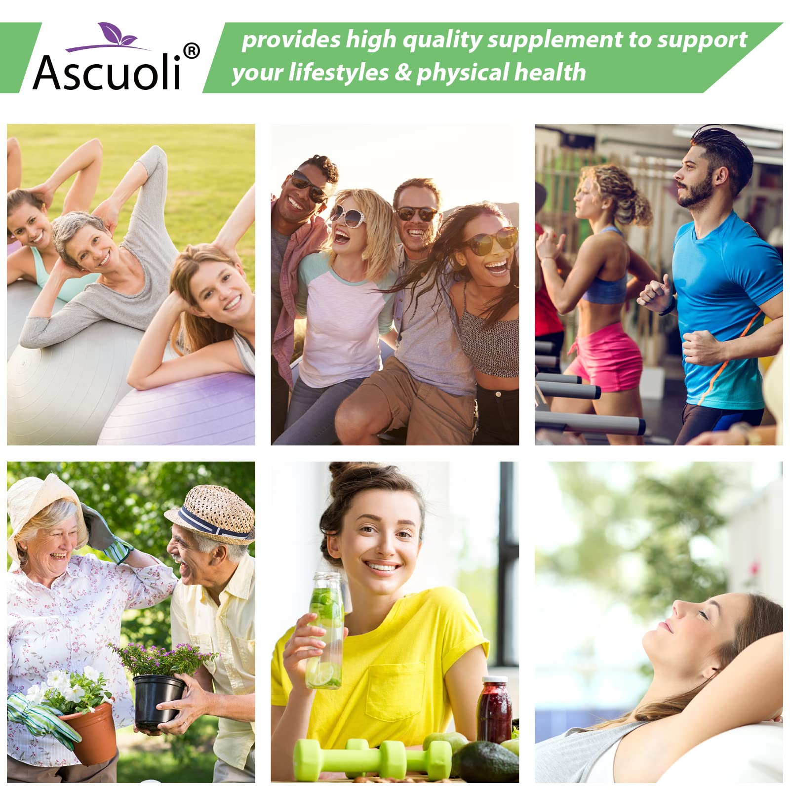 Ascuoli NMN Resveratrol Supplement 500mg 400mg nutrition facts