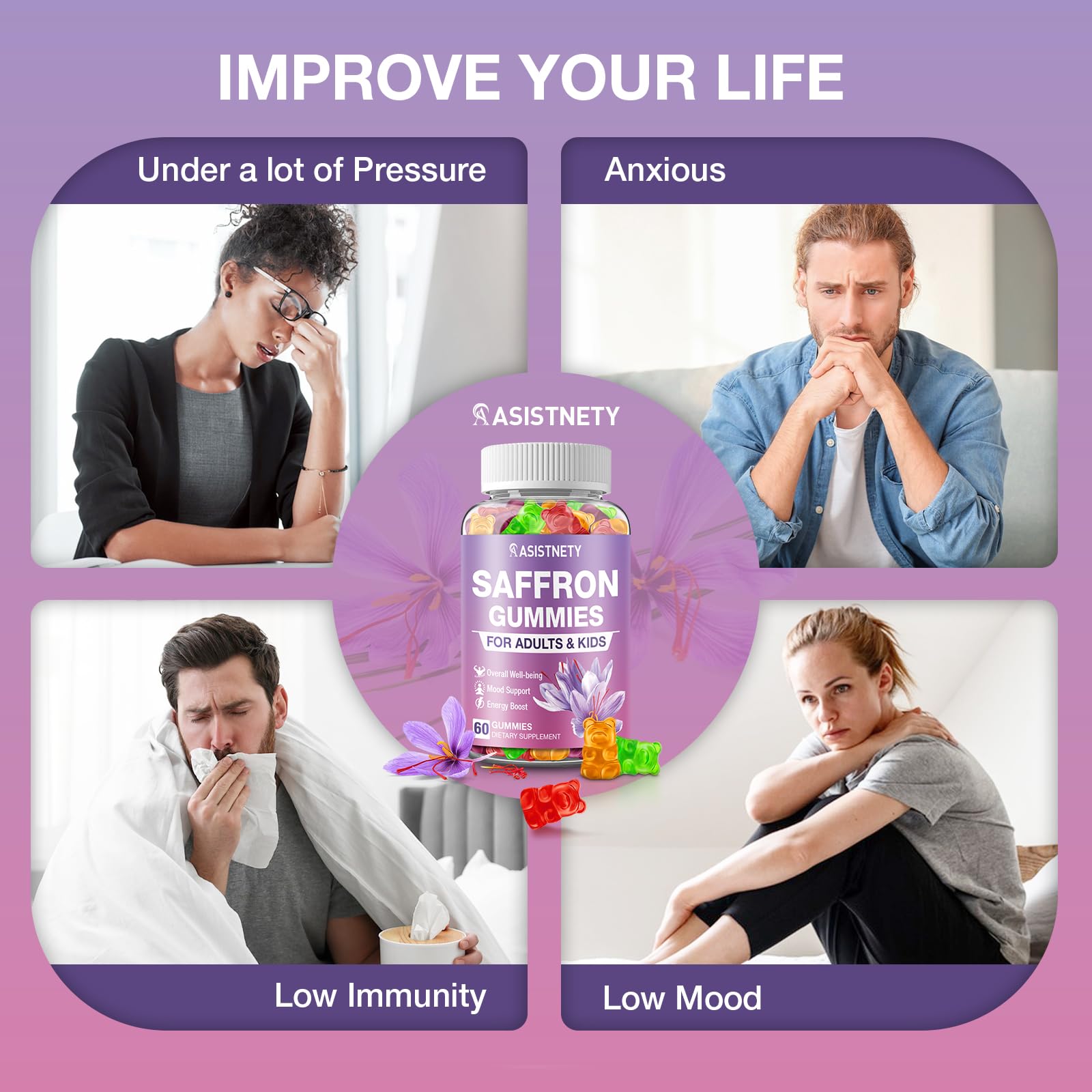 ASISTNETY Ashwagandha capsules with measuring spoon