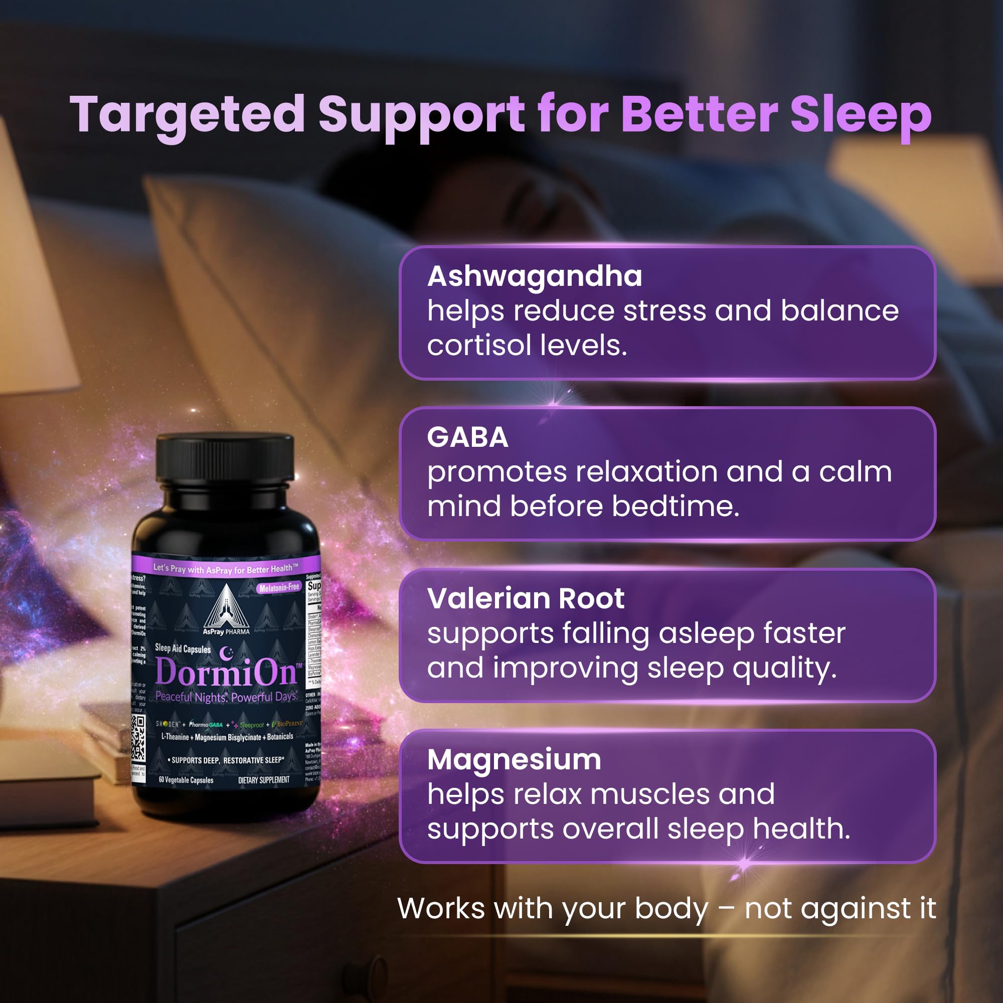 AsPray Pharma DormiOn Sleep Supplement packaging details