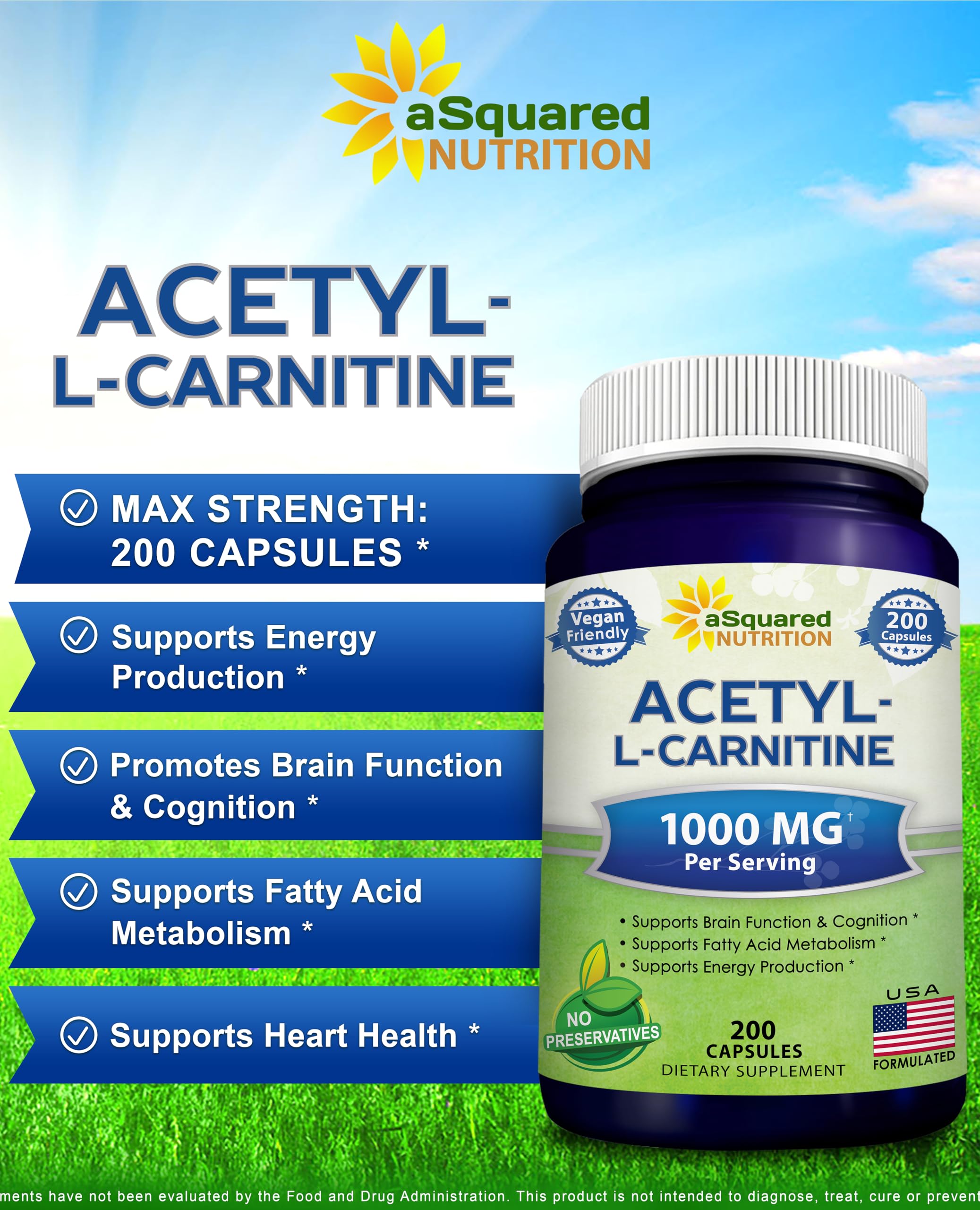aSquared Nutrition Acetyl L-Carnitine capsules close-up